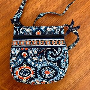 Vera Bradley Blue and Orange Crossbody Bag